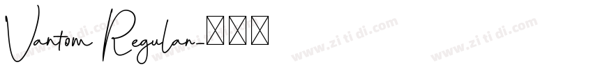 Vantom Regular字体转换